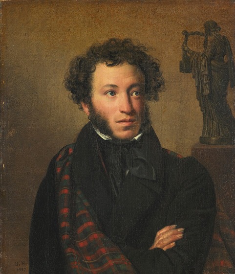 Portrait of Alexander Pushkin by Orest Kiprensky, 1827 — author of Eugene Onegin and The Queen of Spades